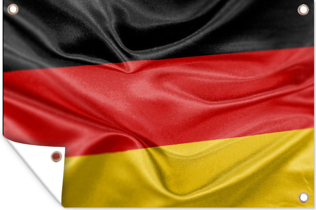 MuchoWow 90x60 cm Outdoor-Poster Gartendeko Sichtschutz Garten Poster für den Garten Nahaufnahme der Flagge von Deutschland