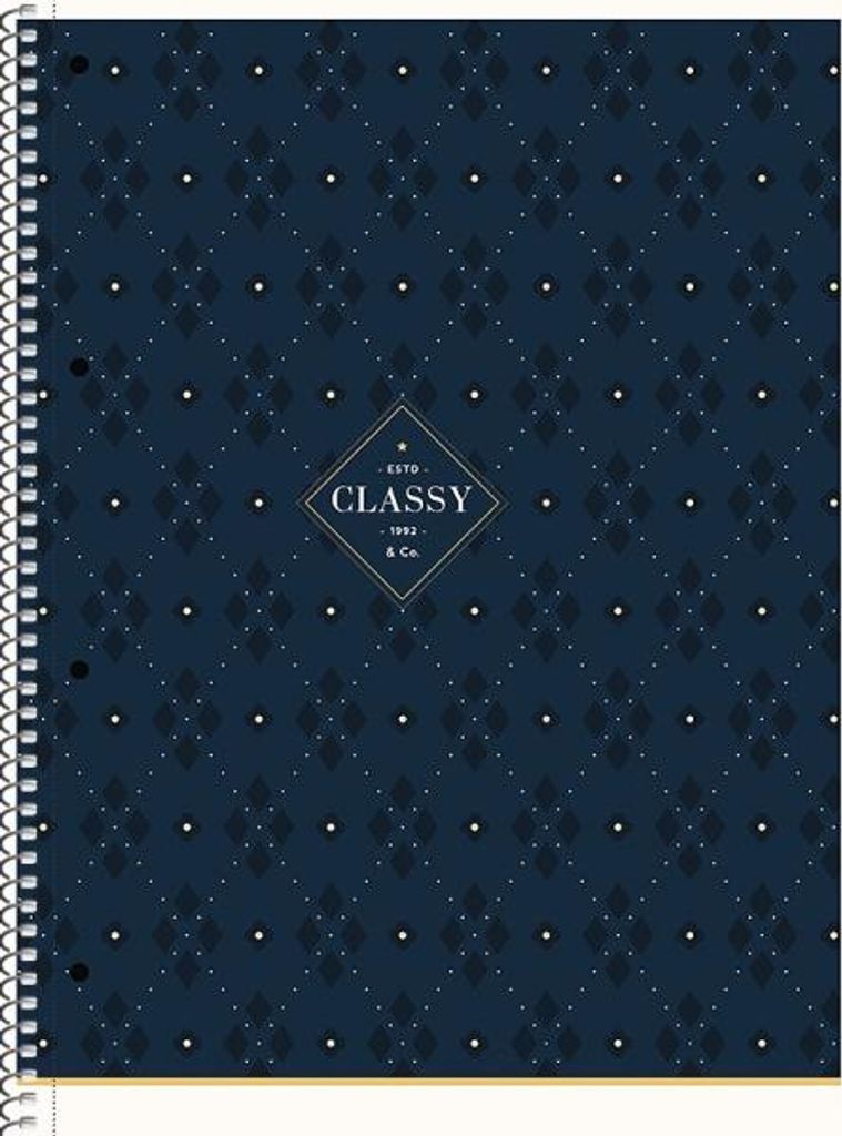 SHKOLYARYK Design-Spiralnotizbuch A4+, 80 Blatt, quadratisch, gemischte Motive, 104020003