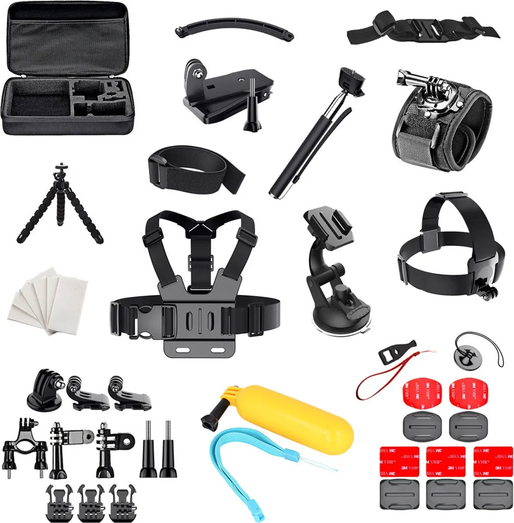 Support caméra sport anti vibration pack complet 50 accessoires