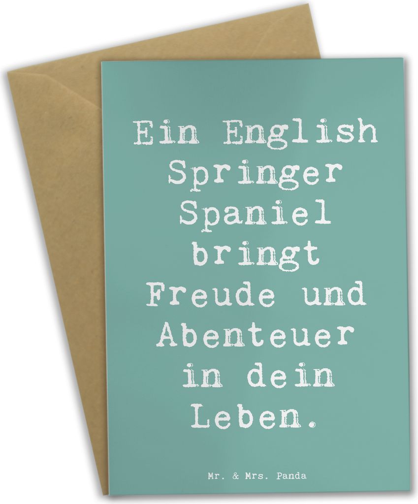 Mr. & Mrs. Panda Glückwunschkarte Spruch English Springer Spaniel Freude - Meeresbrise - Geschenk, glückwunschkarten, Hunderassen Vielfalt, Famil...
