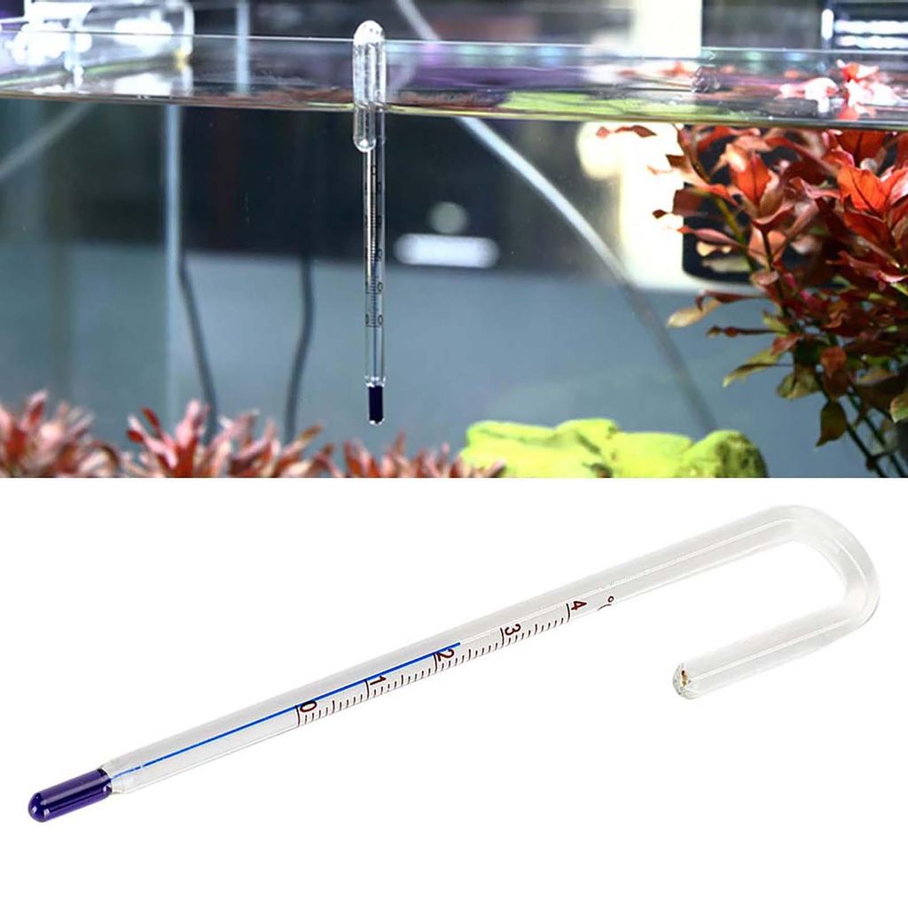 Aquarium U-förmiges Glas-Thermometer, 15mm, hängend, für Süß-/Salzwasser