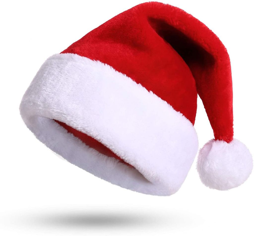 Weihnachtsmützen Paket 144 Stück Weihnachtsmütze Nikolaus-Mütze rot Bommel 32 