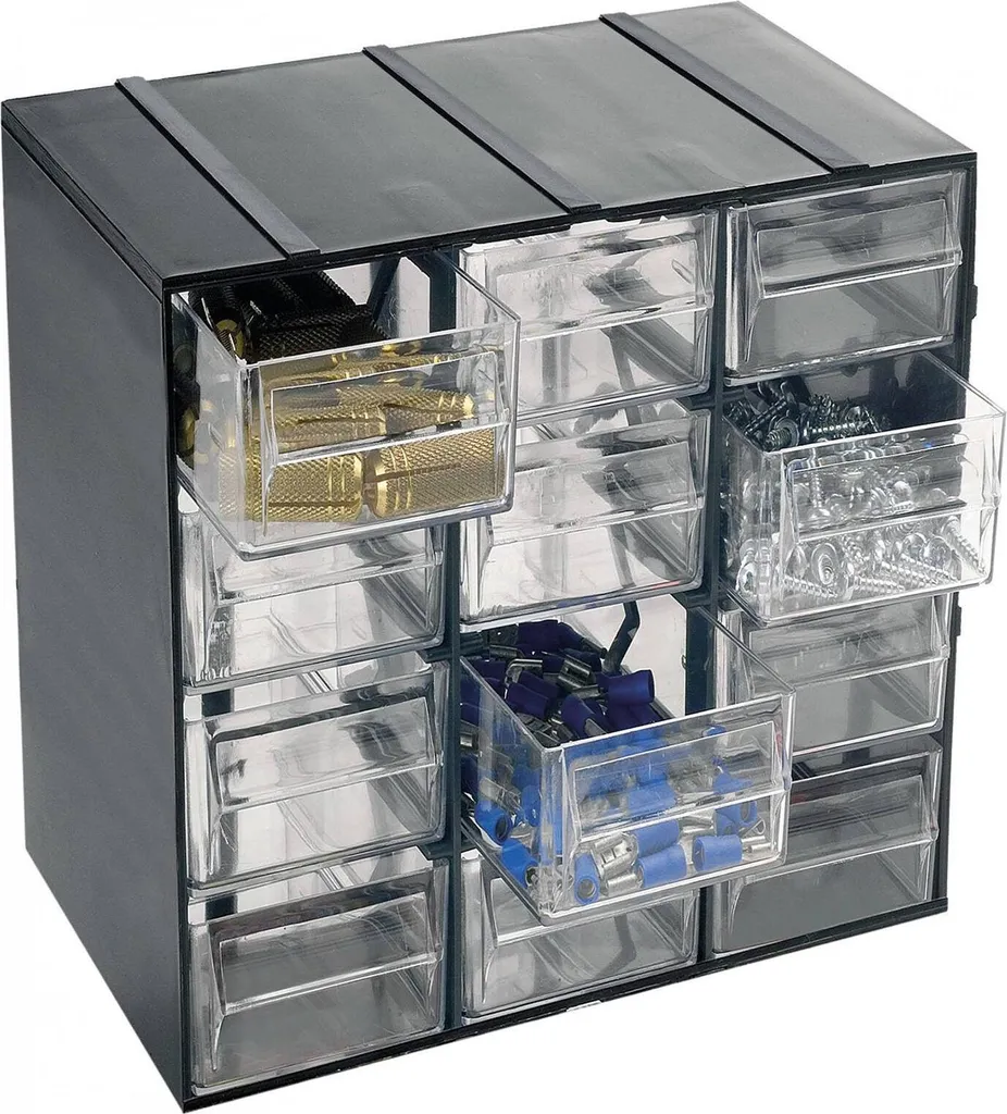 Organizzatore Minuteria Dmora 12 Cassetti Nero | Made in Italy Professionale