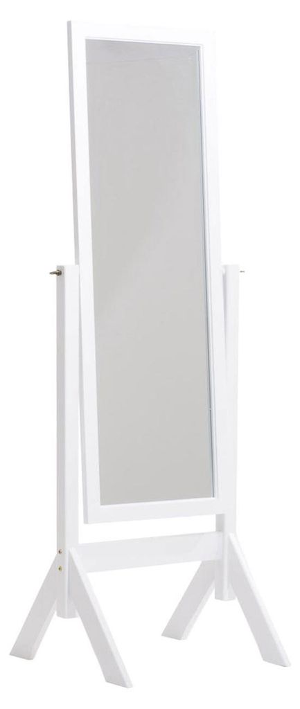 Stojace zrkadlo Elvis 16528402 - drevo - 153x59x51 - Biela Obrázok produktu 