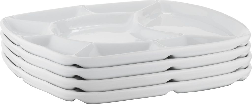 Fondueteller Set, Porzellan Fondueteller Set, Porzellan - Mäser