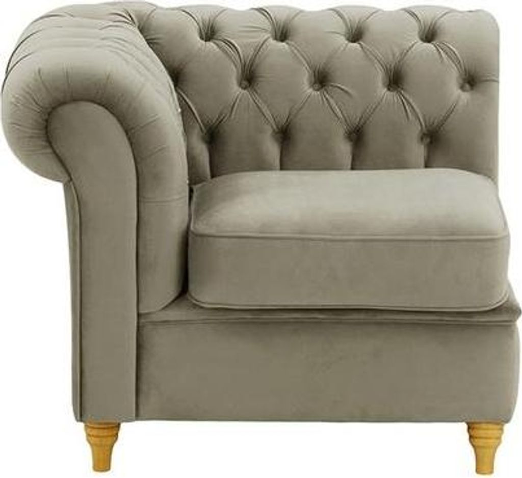 Chesterfield Modul - Einsitziges Seitenelement, links (1L)-Velluto 17-like oak