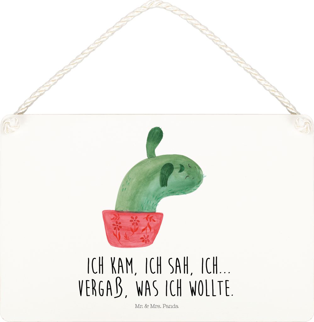 Mr. & Mrs. Panda Schild Kaktus Mama DIN A5 - Weiß - Geschenk, wandtafel, Kakteen, Motivation, Büro, Wandbild Holz, Ärger, Deko, Türschild, Quot...