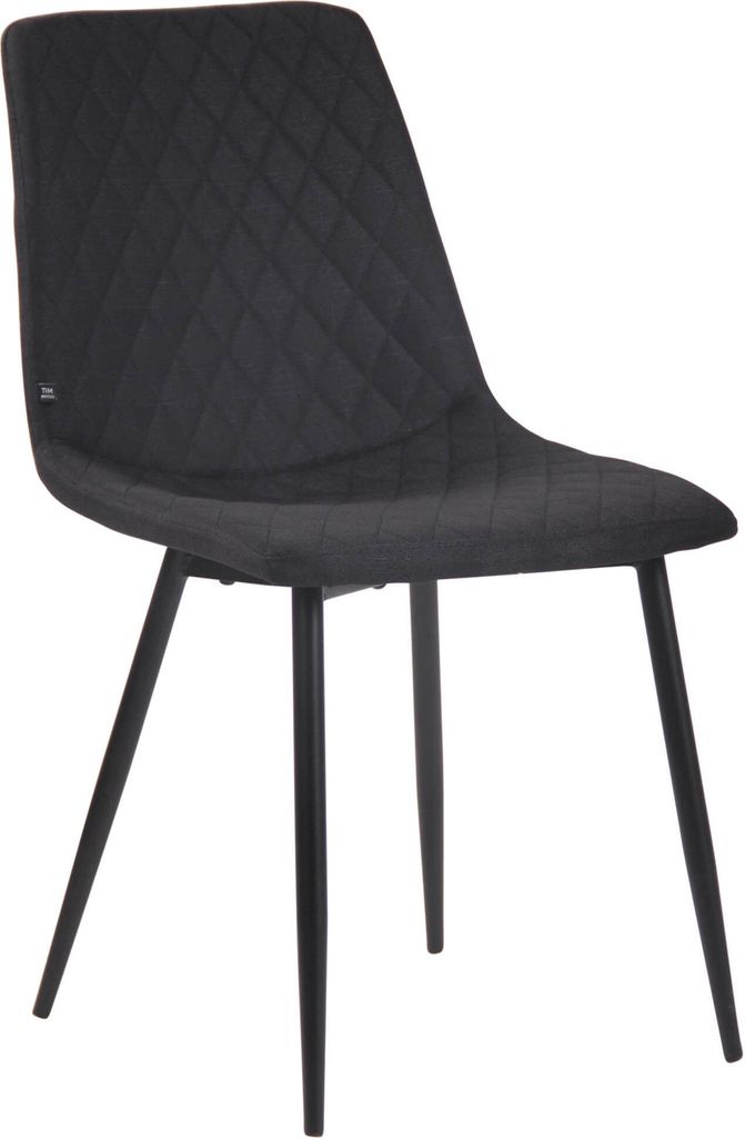 CLP Stuhl Telde Stoff mit Metallgestell,schwarz