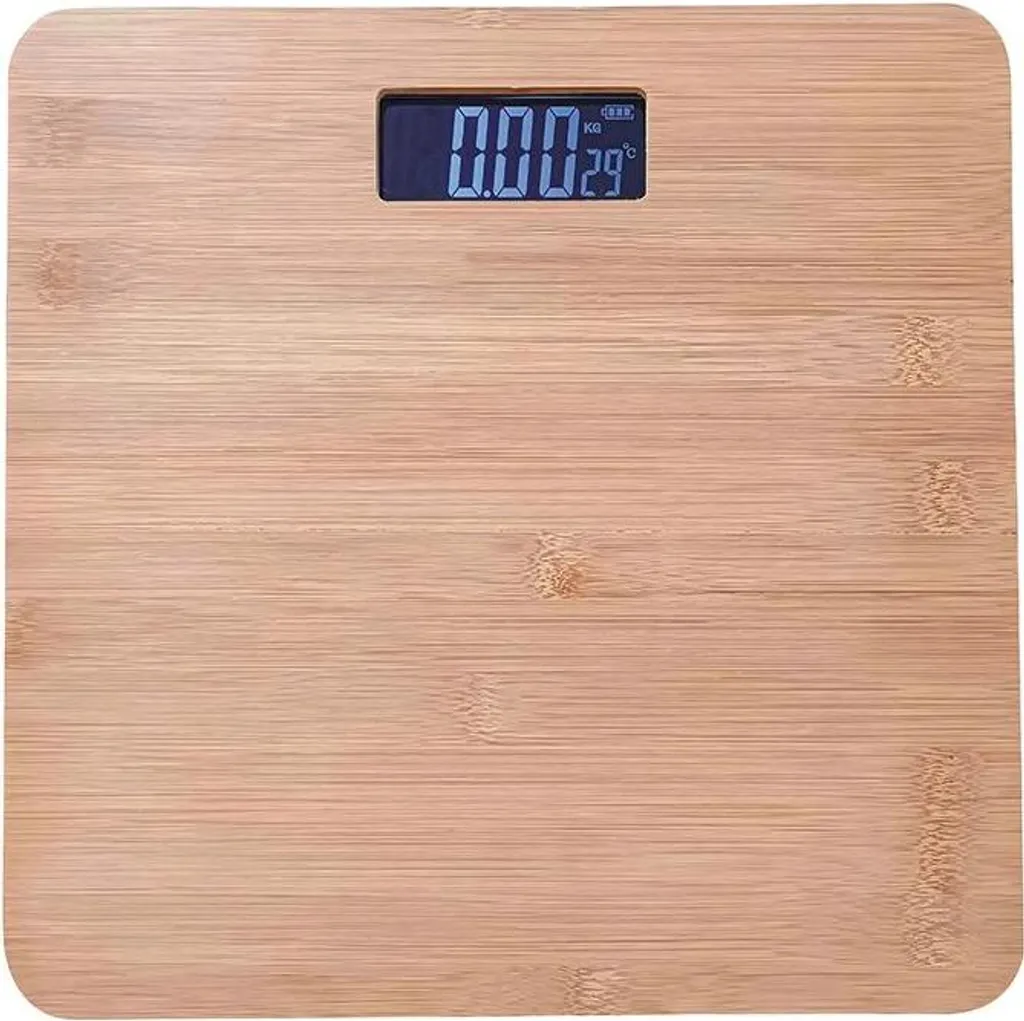 Pèse-personne électronique wagPRO-B3 précis jusqu'à 180 kg en bois