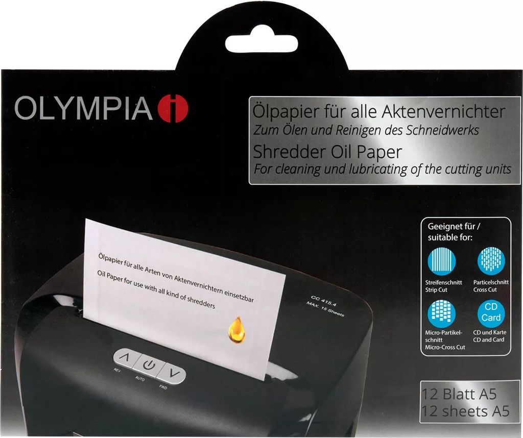 Papier olejowy OLYMPIA do niszczarek dokumentów do Zdjęcie produktu 