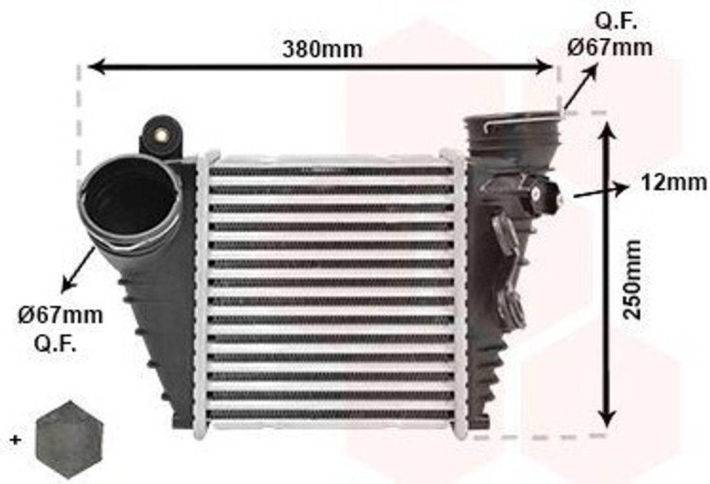 VAN WEZEL 03004200 Ladeluftkühler LLK für VW Golf IV Schrägheck (1J1) Turbo Intercooler