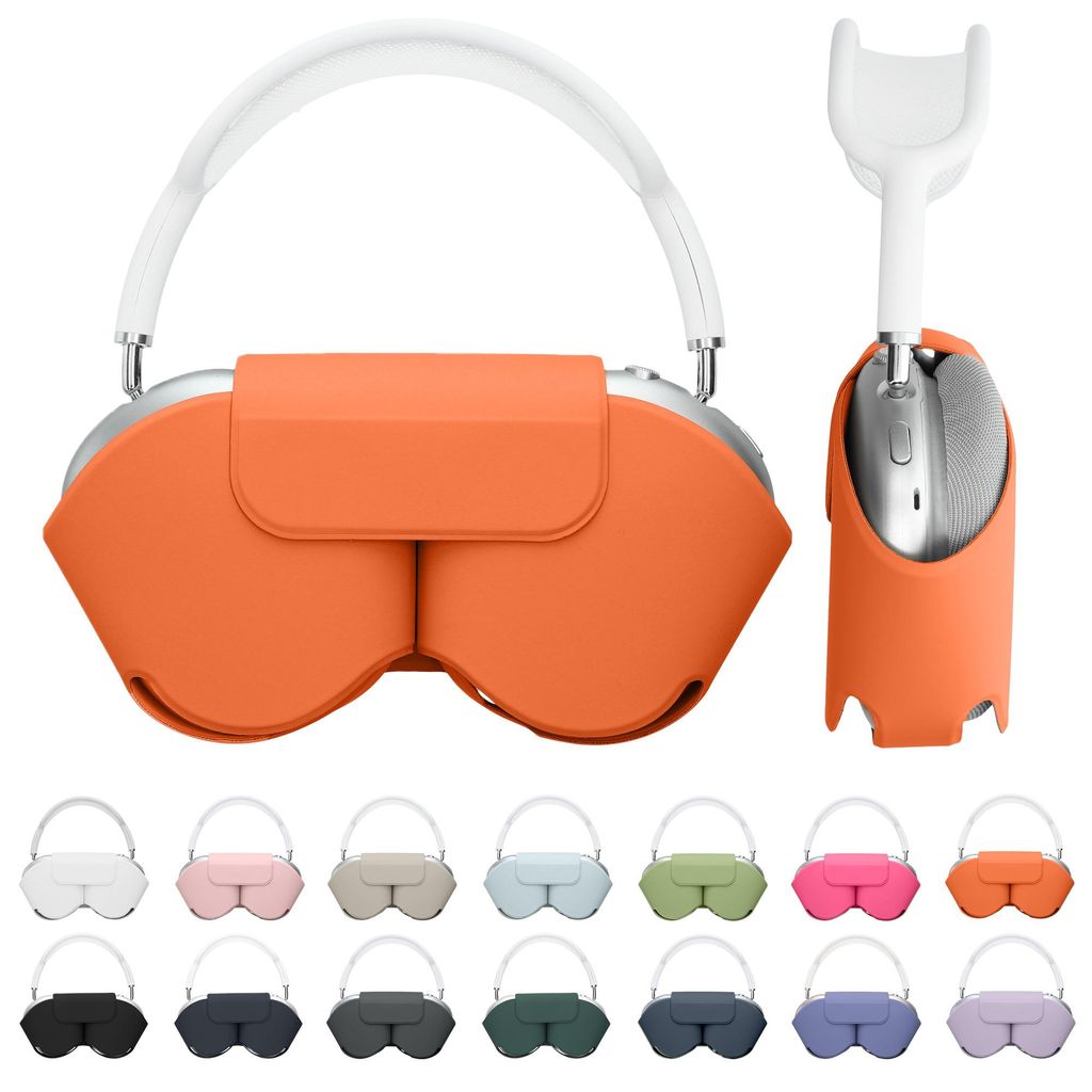 kwmobile Hülle für Apple AirPods Max / AirPods Max 2 Case - weiches Polyester Kopfhörer Cover - Sleep Mode kompatibel - Summer Orange