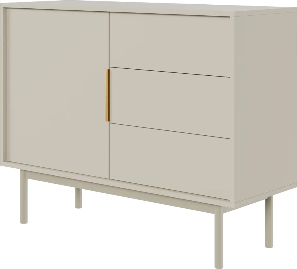Buffet Viviaro 104 cm : rangez tout avec style dans ce meuble taupe