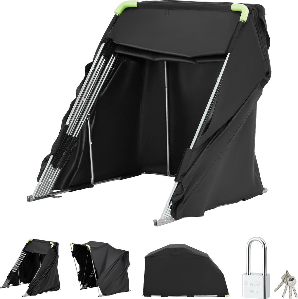 SucceBuy Garage pieghevole per moto con serratura, Immagine del prodotto 