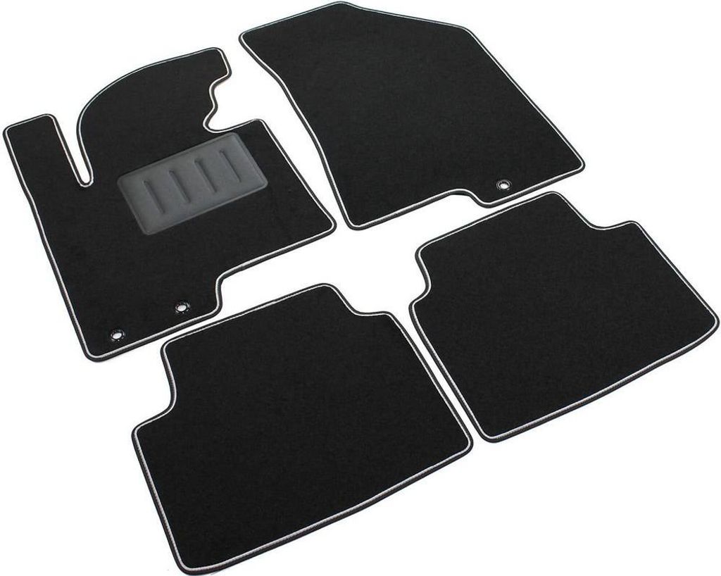 Autoteppiche 4er Set Autoteppiche Hyundai IX35 ab 2010-, Kia Sportage III Schwarz Antirutsch Teppich Sprint01600