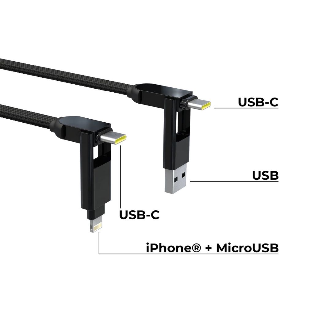 Rolling Square inCharge XL Cable 30cm - Schwarz Obrázek produktu 7