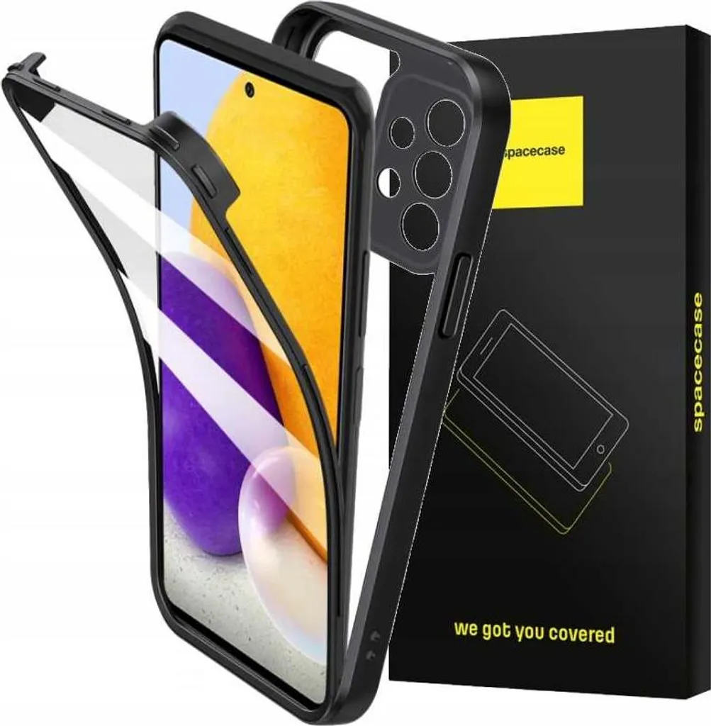 Cover Galaxy A52 SPACECASE Beetle: Protezione Militare 360 Nera
