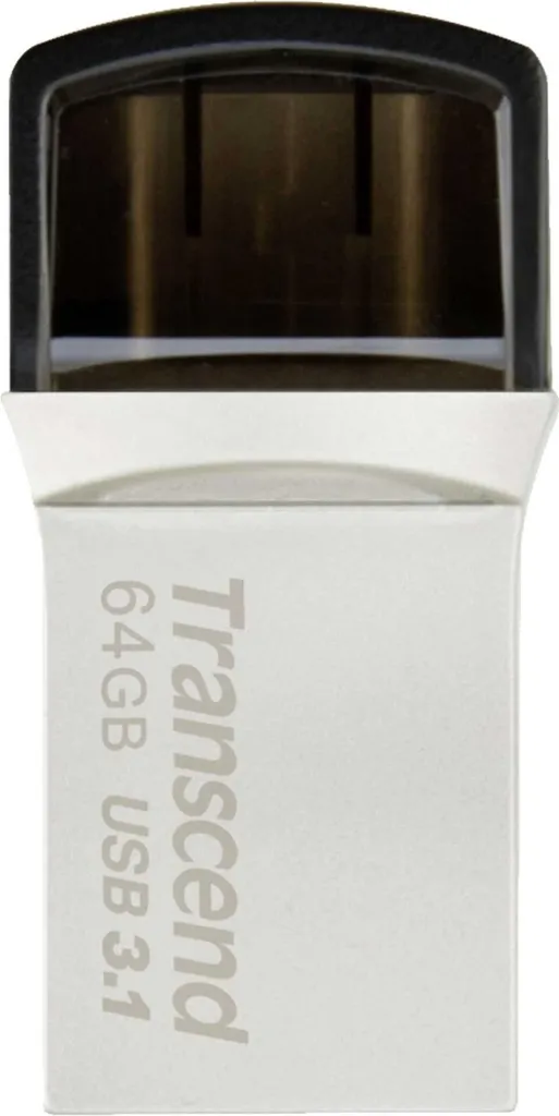Transcend JetFlash 890 64GB USB 3.1: Chiavetta Dual OTG Type-C/A