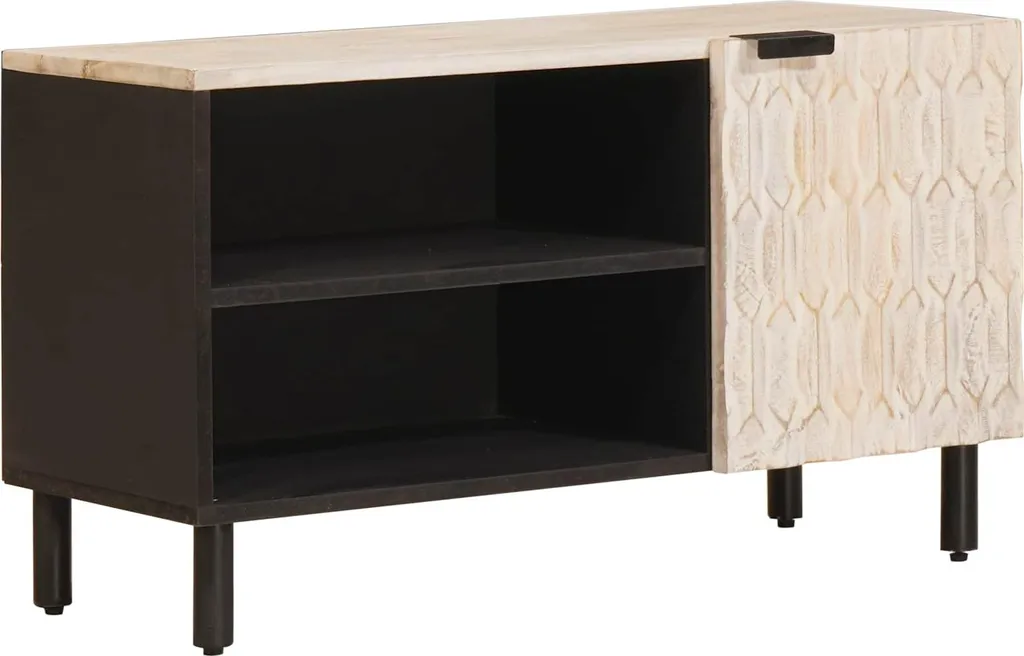 Mobile TV SYFAX™ con anta Superficie lavata bianca 80 x 33 x 46 cm