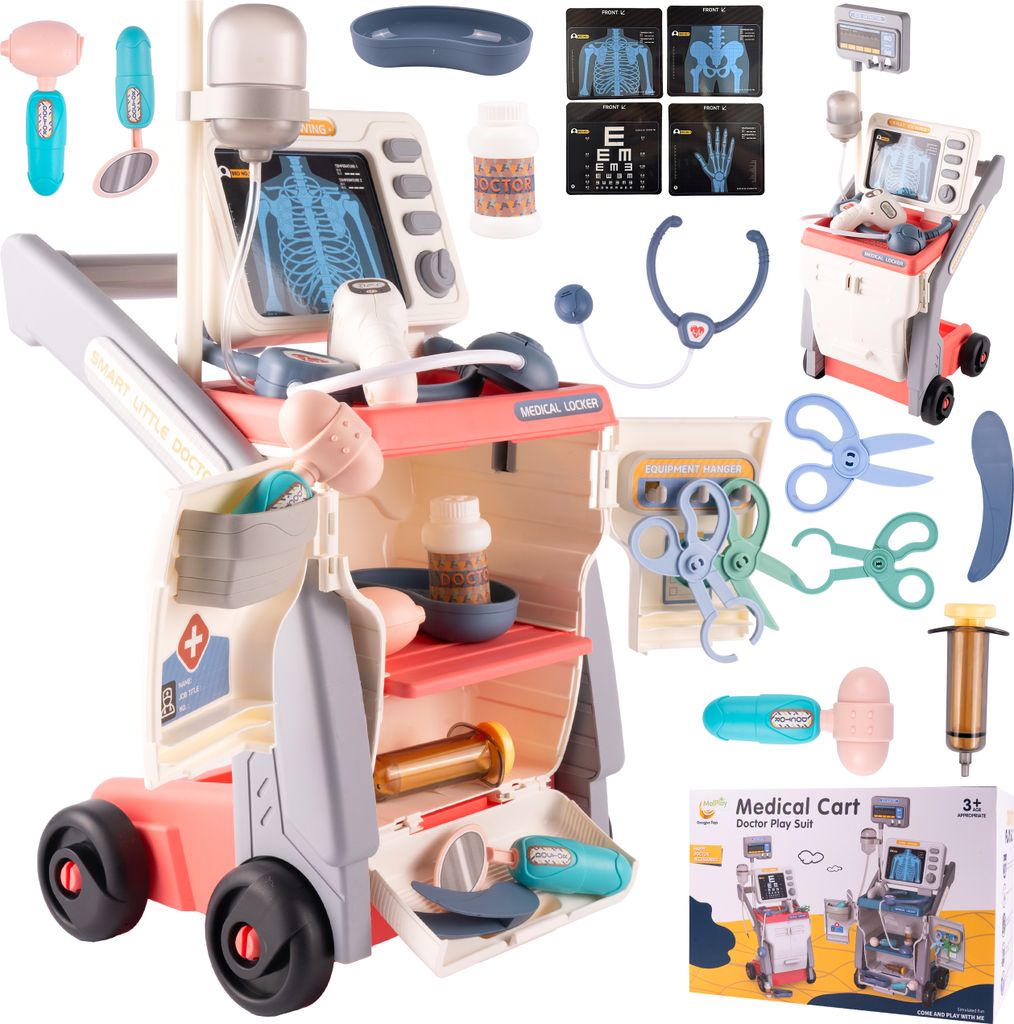 Malplay Arzt Set Großes Wagenzubehör EKG Kinder Little Produktbild 