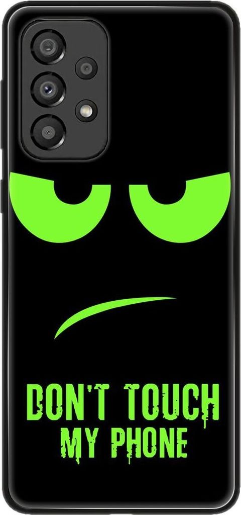 König Design Hülle kompatibel mit Samsung Galaxy A33 5G Kunststoff Soft Handyhülle - Handy Case Dont Touch My Phone Grün