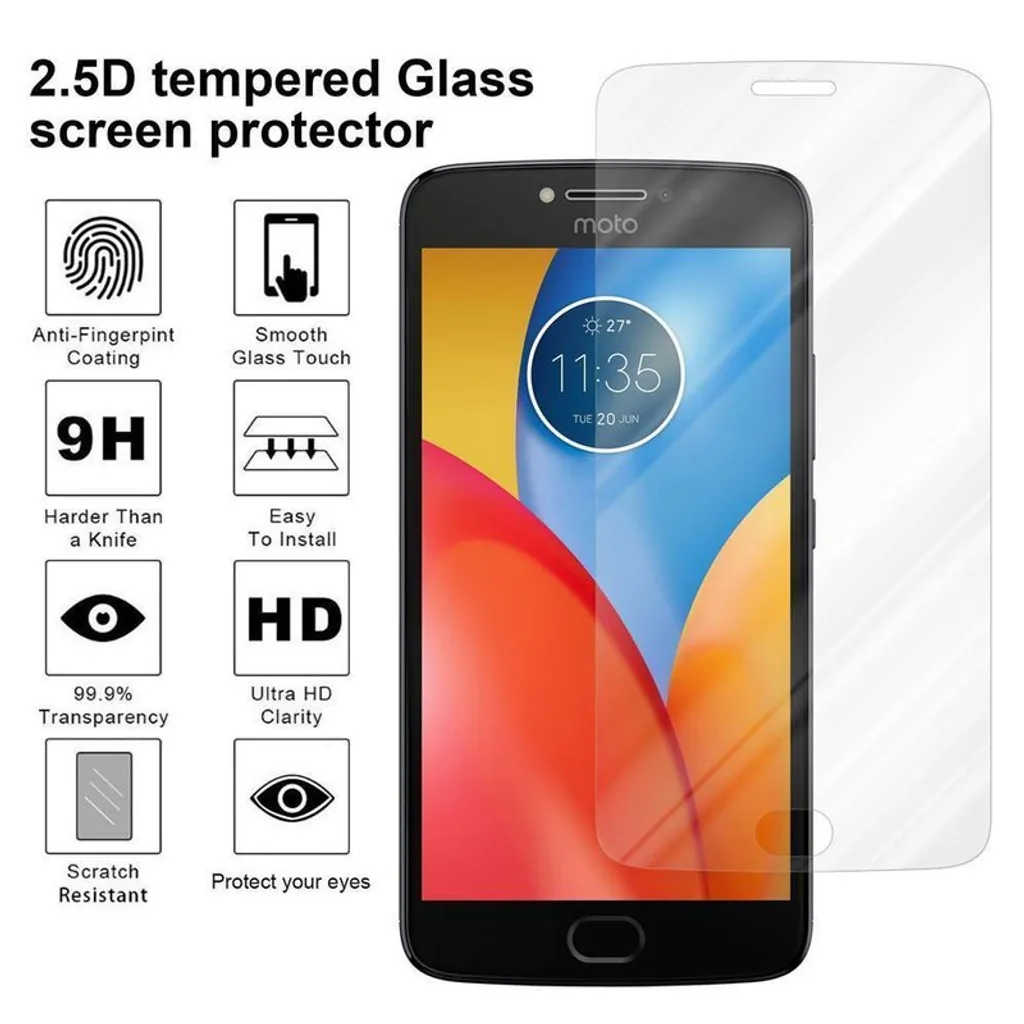 Vetro Protettivo Cadorabo Per Motorola Moto E6 Plus – Trasparente, 9H, 3D Touch