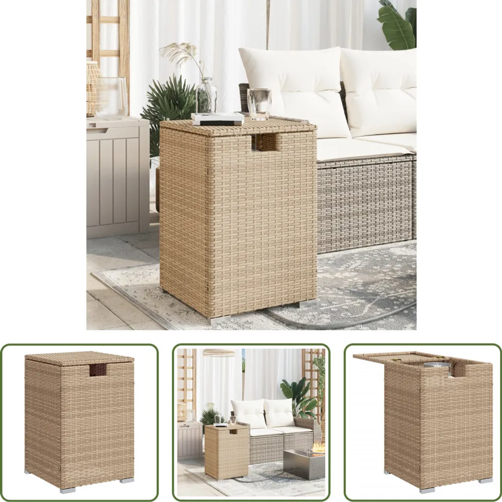 Mobile Porta Bombola Gas Propano Rattan Beige 40x40 - Protezione Outdoor