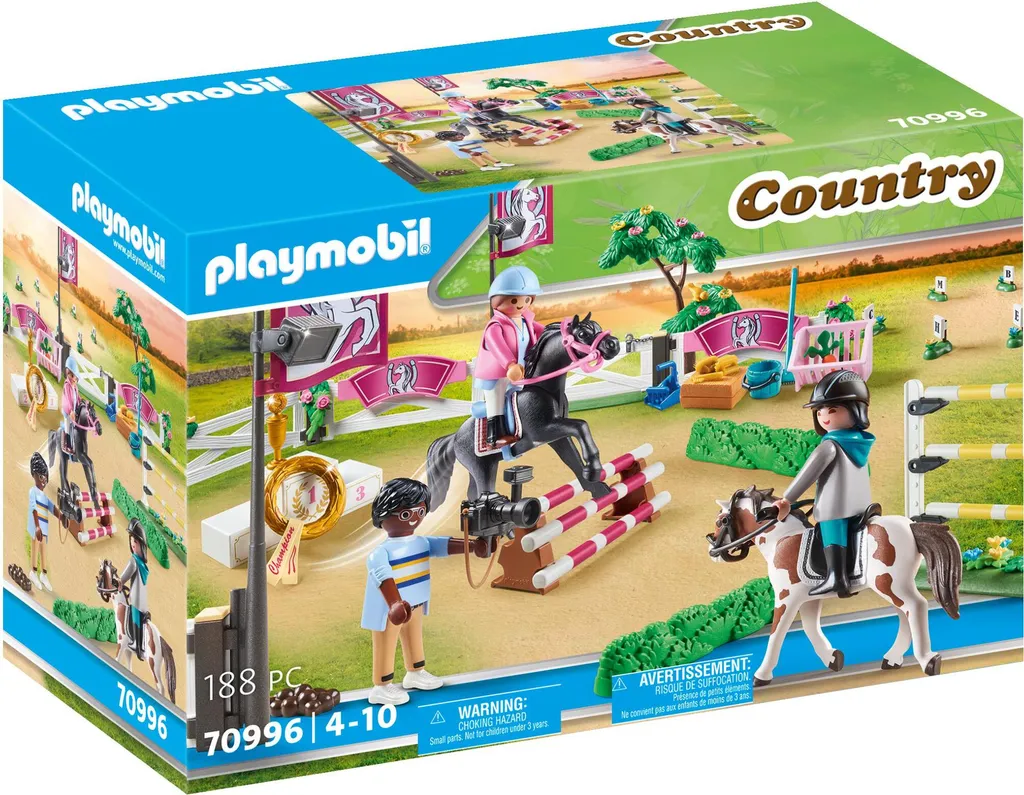 Kit PLAYMOBIL 70996 Concours Hippique pour Enfant Passionné de Chevaux