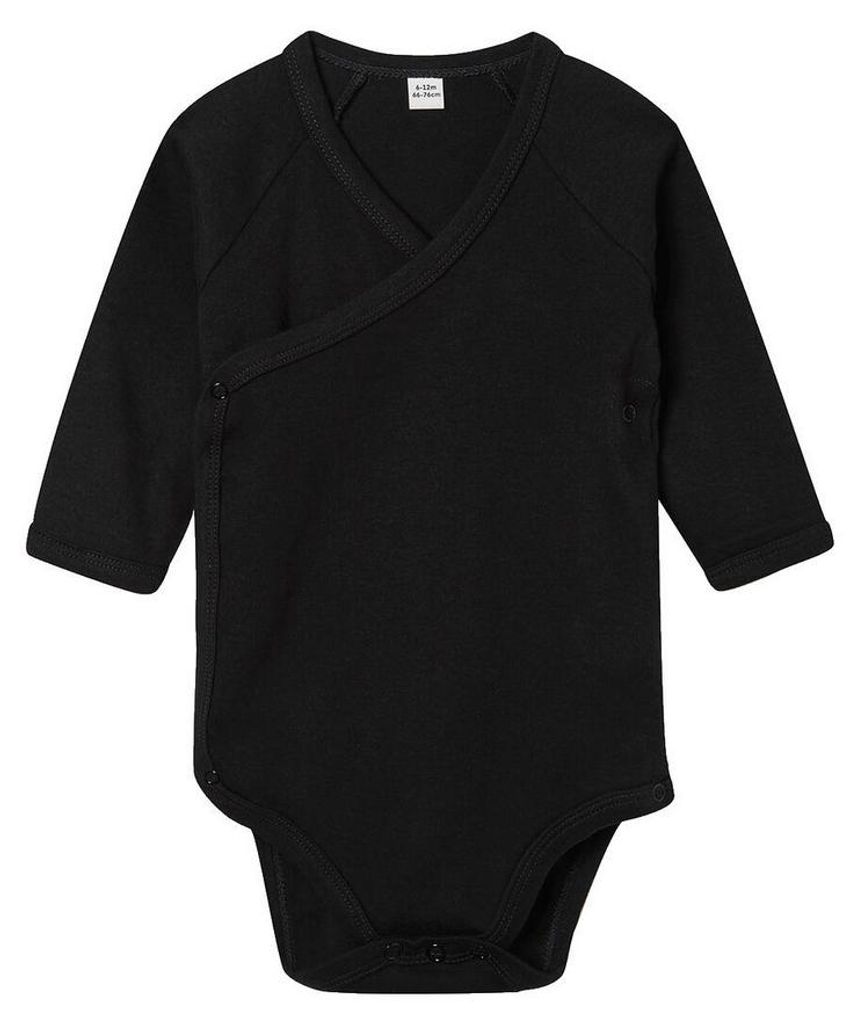 Babybugz - Schlafanzug Kimono für Baby Langärmlig FK2975 (68) (Schwarz)