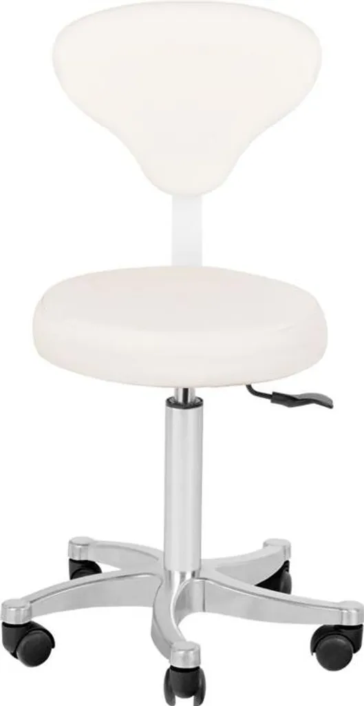 Tabouret cosmétique blanc AZZURRO 057 idéal pour manucure et pédicure