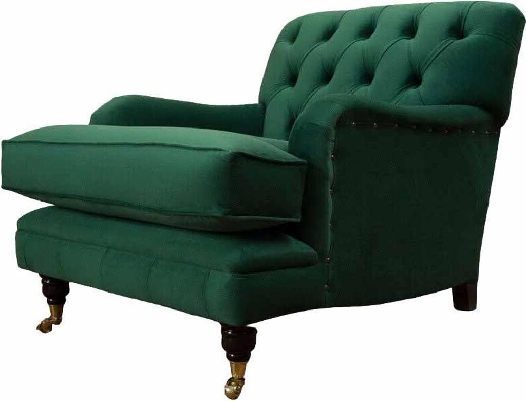 Grüner Sessel Wohnzimmer Design Elegantes Möbel Klassisch 1 Sitzer Luxus Neu