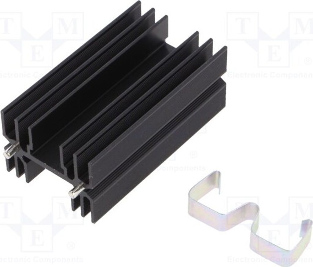 1x Radiator: geprägt H L: 63mm schwarz TO218,,TOP3 W: 35mm PR31/63/MC Kühler