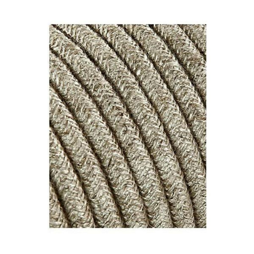 Kabel EDM 2 x 0,75 mm Leinen Textil 5 m