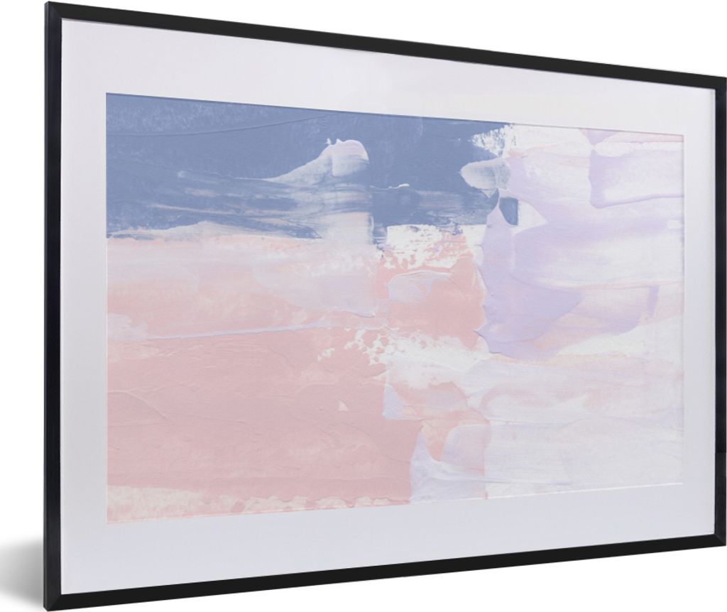 MuchoWow Gerahmtes Poster Pastell - Gestaltung - Farbe 60x40 cm - Poster mit Schwarzem Bilderrahmen Wandposter Rahmen Foto Bilder - Schlafzimmer ...