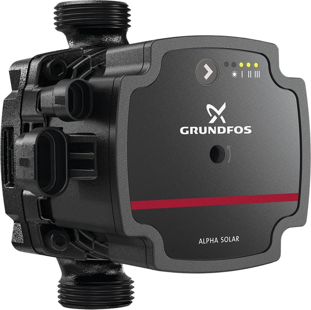 Grundfos Hocheffizienz Umwälzpumpe, ALPHA Solar15-75, PN10, G1, 130mm, 1x230V, 1 Stk.