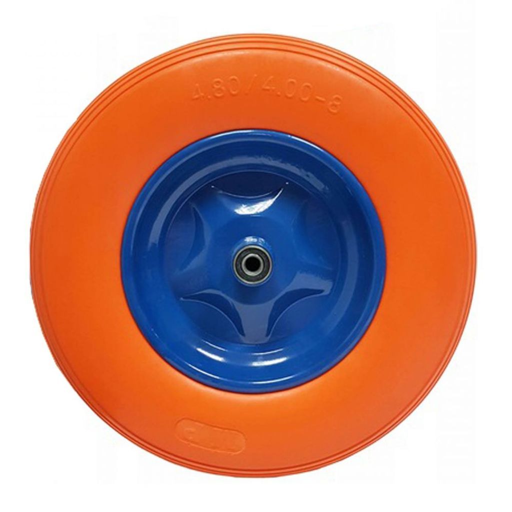 PU Rad 400-8 Schubkarrenrad Vollgummi mit Achse 4.80/4.00-8 Polyurethan Gummi M224