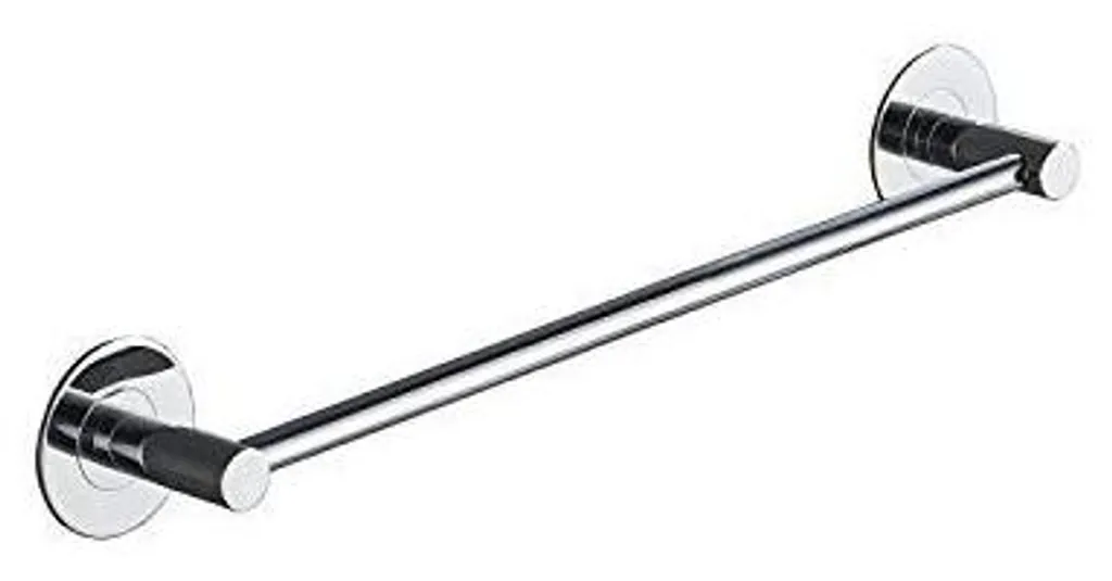 Barre porte-serviettes murale chrome 40cm fixation autocollante inox