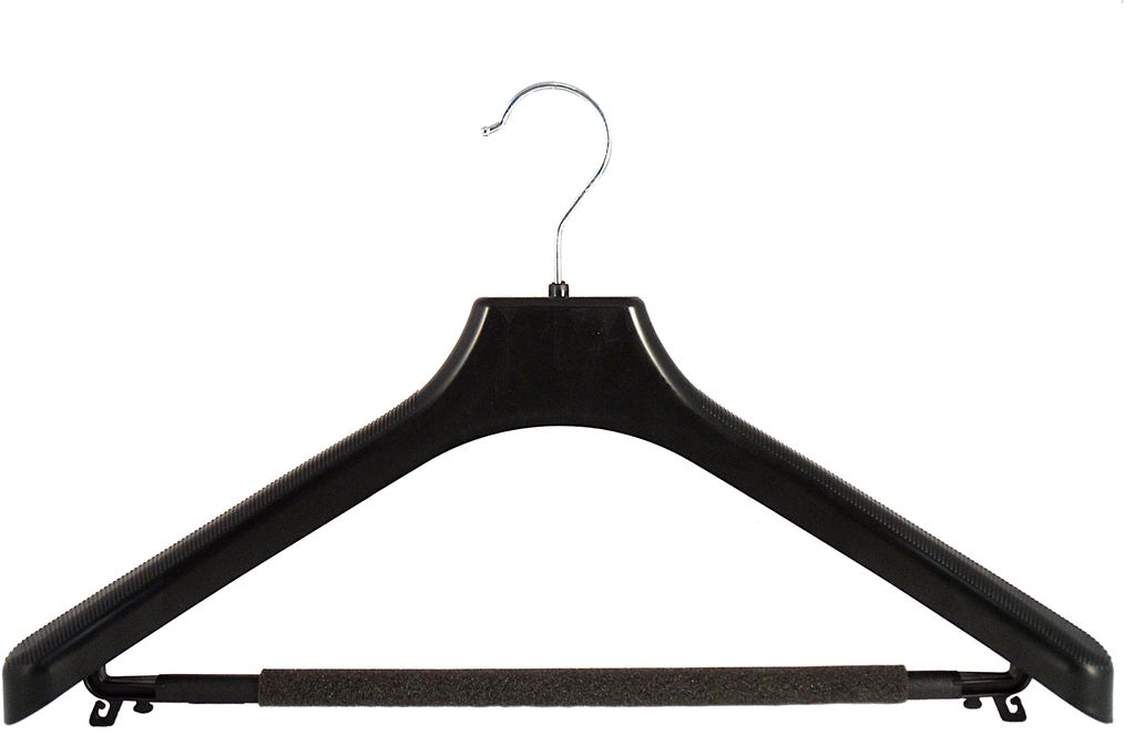 Kleiderbügel für Anzüge und 2-Teiler Kostümbügel 45 cm schwarz NEU 50 Stück