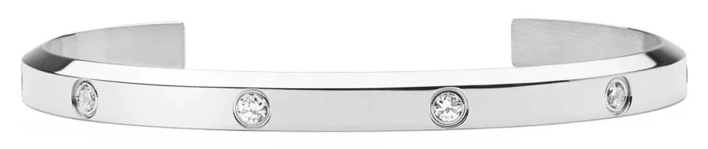 Bracelet Argenté Lumine DW004017 en Acier Massif avec Finition Polie