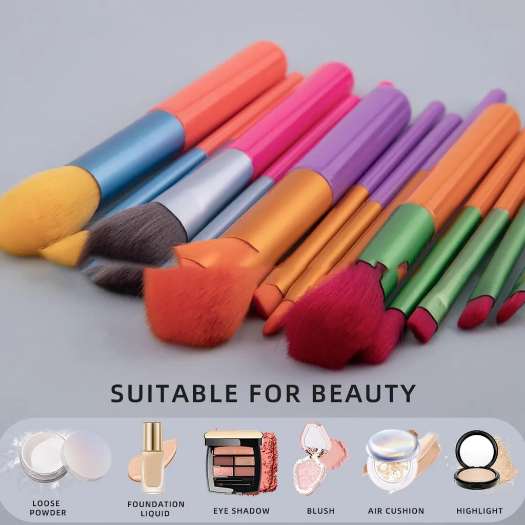 INF Set 15 Pennelli Trucco Acquerello - Morbide Fibre Sintetiche - 6