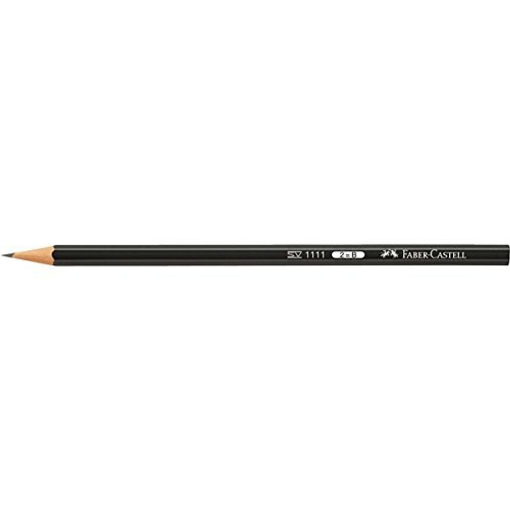 Faber-Castell 111102 Crayon 1111 - 2B, noir Image du produit 