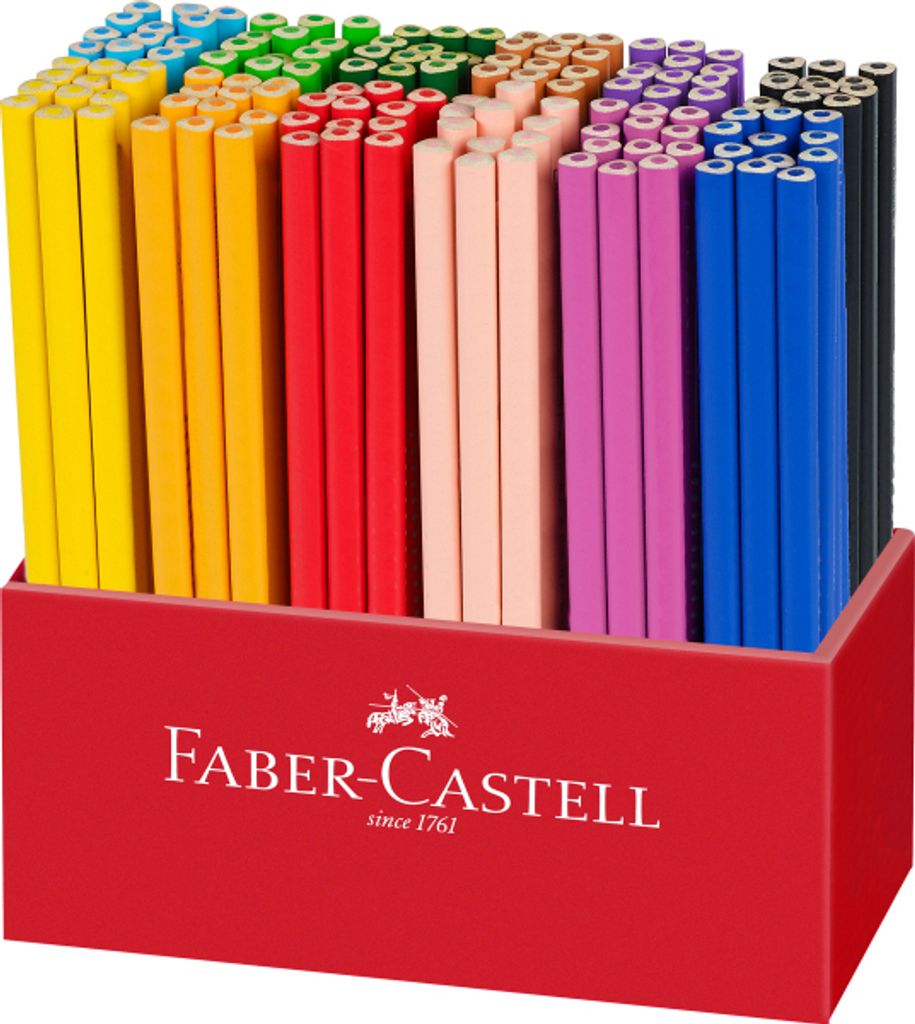 Buntstifte dreikant 144 Stück in 12 Farben sortiert, von Faber Castell