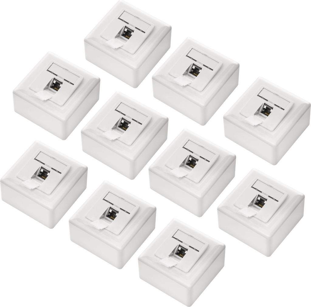 deleyCON 10x CAT6 Universal Netzwerkdose - 1x RJ45 Port - Produktbild 