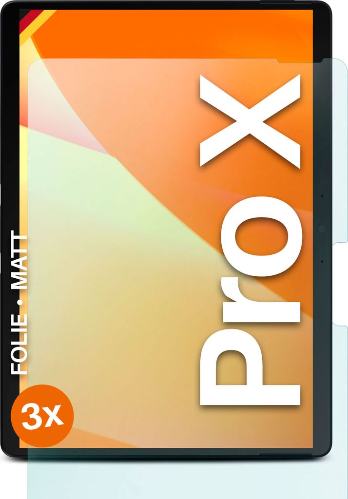 moex 3x Schutzfolie kompatibel mit Microsoft Surface Pro X - Displayschutzfolie Anti Reflex Folie, Matt