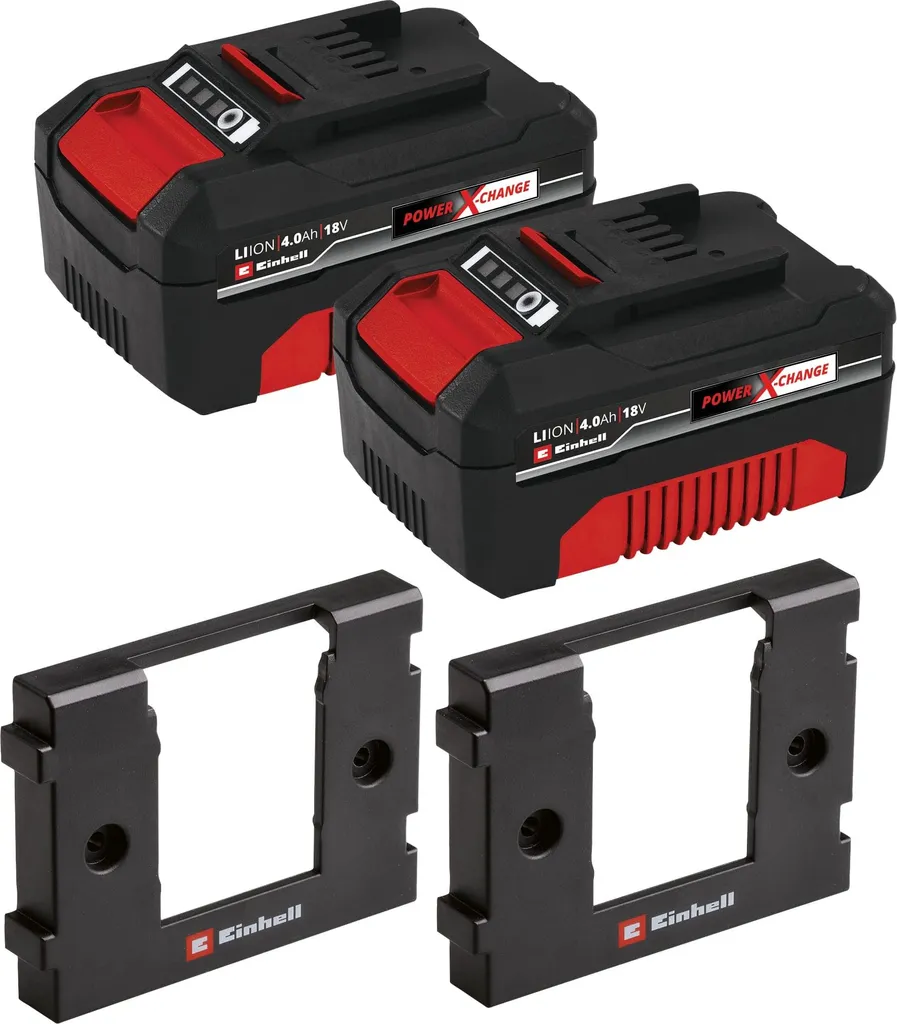 Risparmia con Einhell PXC Set 2 Batterie 4Ah 18V e Staffa Parete Omaggio