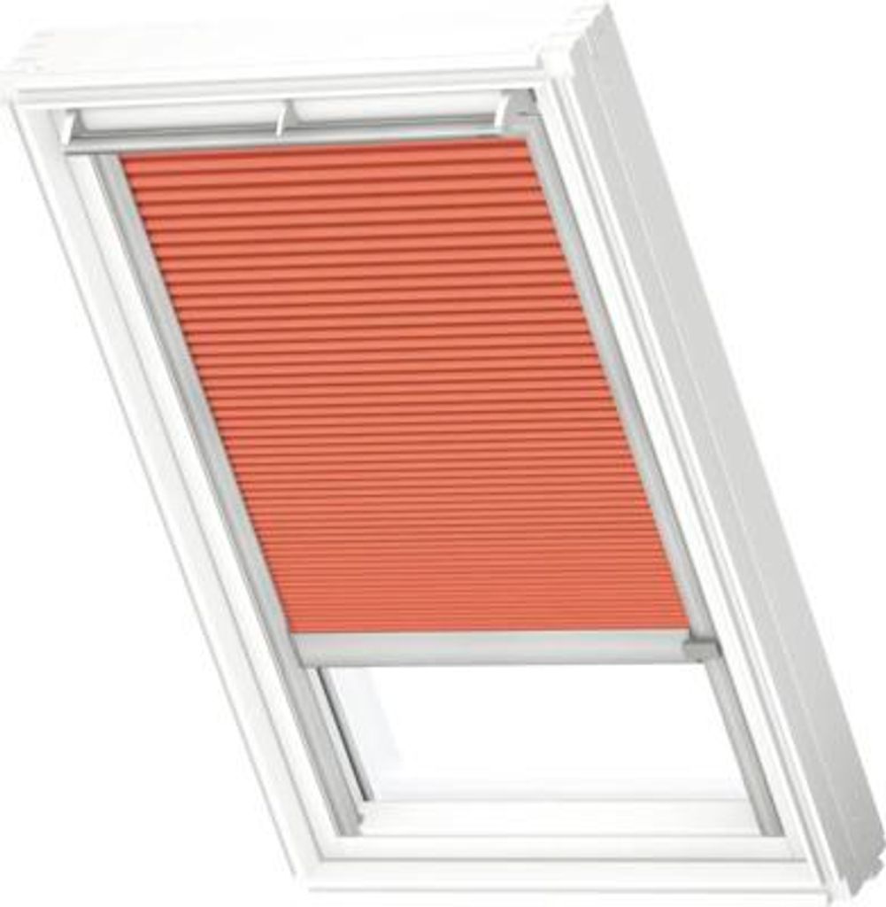 VELUX Dachfenster Wabenplissee sanddorn mit grauem Alu-Rahmen elektronisch FMC UK08 1167K