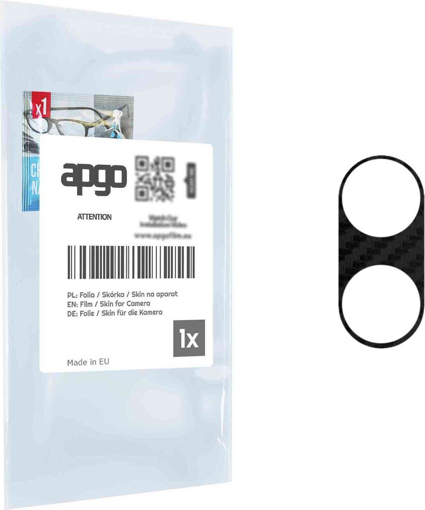 apgo Objektivschutz-Folie, Kameraschutz kompatibel mit Huawei Enjoy 60, Carbon-Imitation, Rückseite Schutzfolie für Kamera-Insel, Hinten Folie, k...