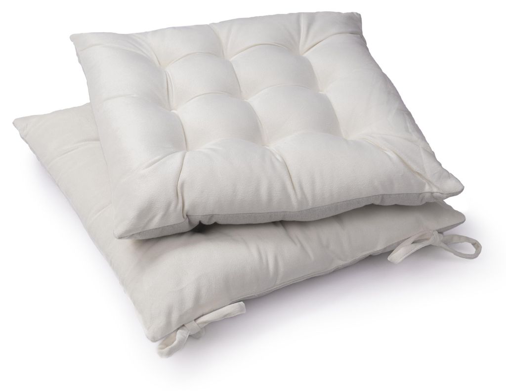 Sitzkissen mit Befestigungsbänder 40x40 Stuhlauflage Kissen Produktbild 