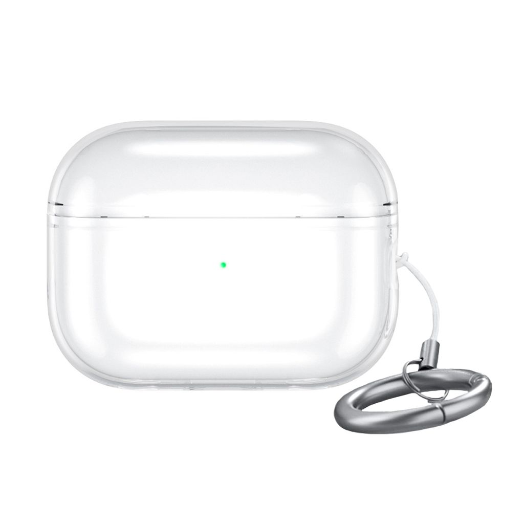 Ohrhörer Schutzhülle Anti-Drop-schockdes transparentes weiches TPU-Bluetooth-kompatibler Hörphone-Split-Hülle für AirPods Pro 2-Klar