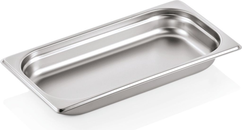 10x WAS Germany GN Behälter 1/3, 1,5 l, Höhe: 40 mm, Chromnickelstahl 18/8, Edelstahl